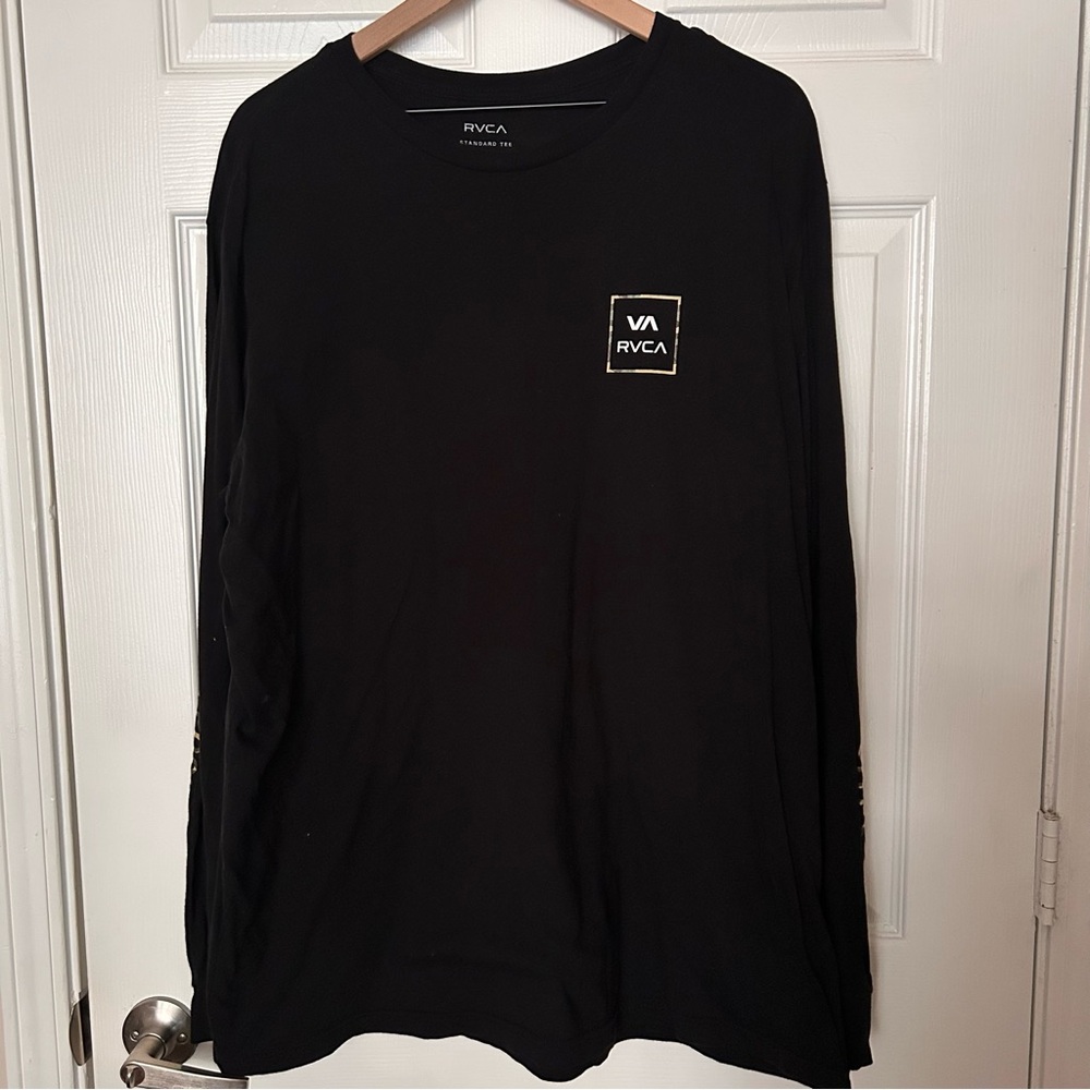 RVCA Men's Black Long Sleeve Shirt Size XXL